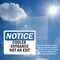 Signmission Cooler Entrance Not An Exit OSHA Notice Sign, Plastic, 10in W x 7in L, 2PK OS-2PACK-NS-P-710-L-10828 - alternate 6